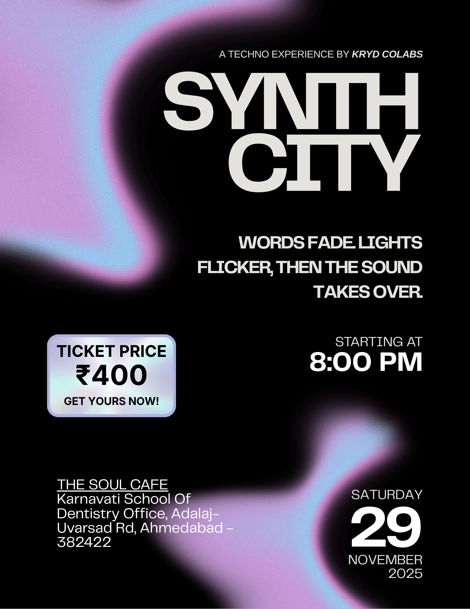 SYNTH CITY flyer